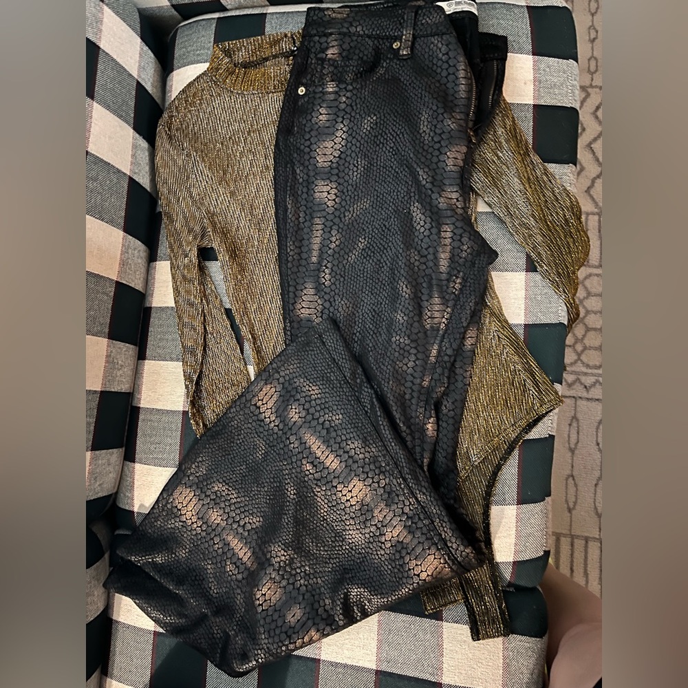 Faux snake skin bells